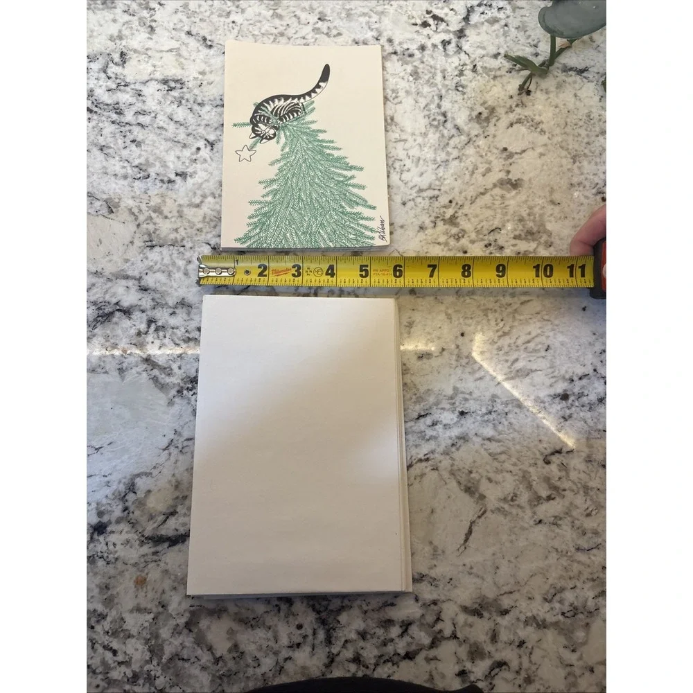 13 Vintage HTF KLIBAN 1978 Kitten Cat Tabby Christmas Tree Star Greeting Card‎
